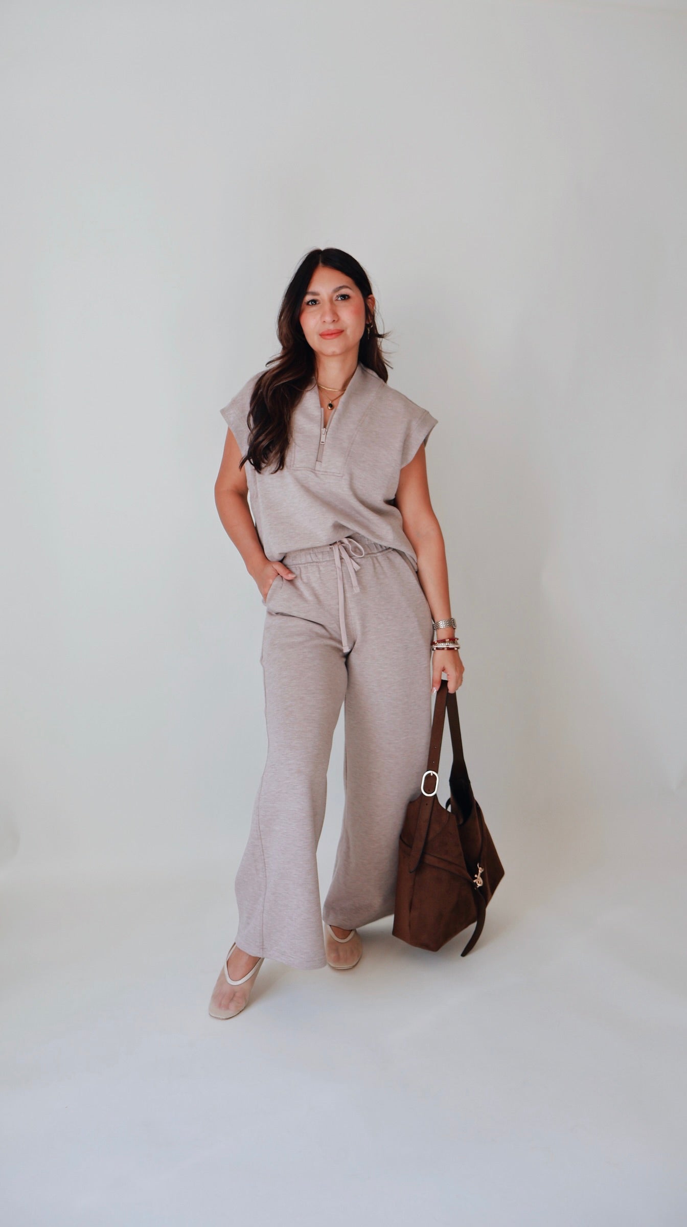 Lux Mocha Leasure Top
