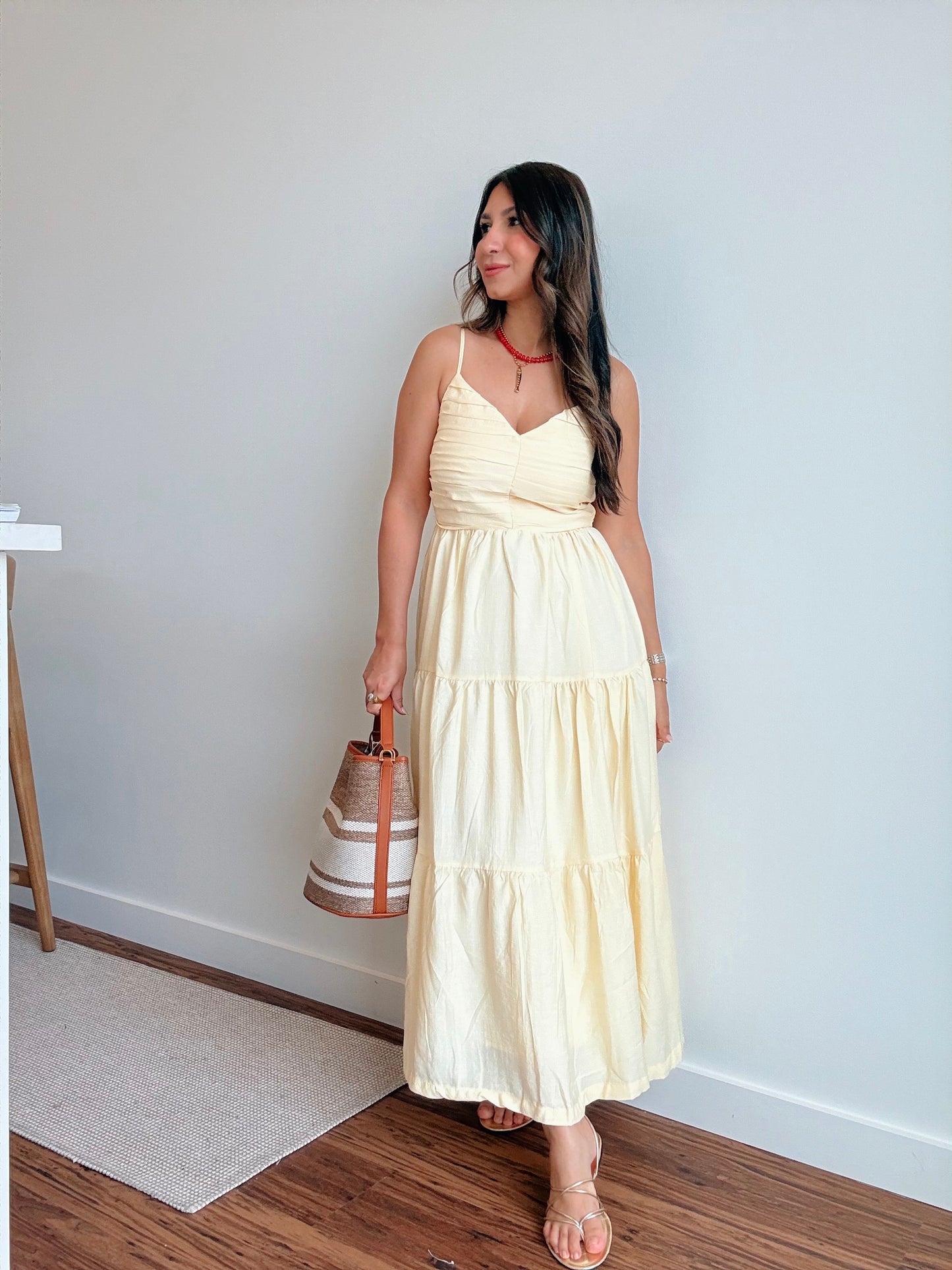 Butter Yellow Tiered Dress