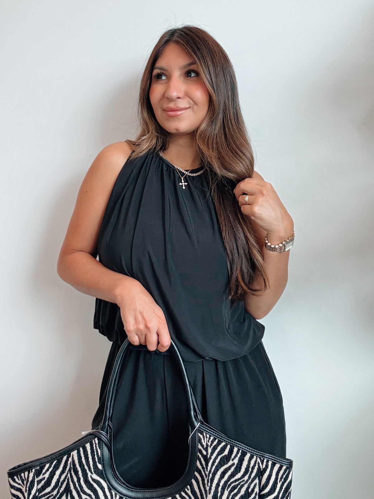 Bubble Hem Sleeveless Top