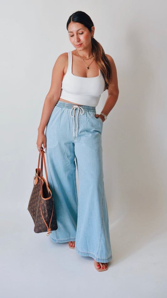 Soft Denim Wide Leg