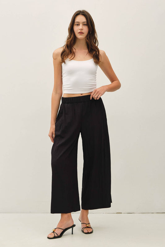Everyday Crinkle Pants - Black