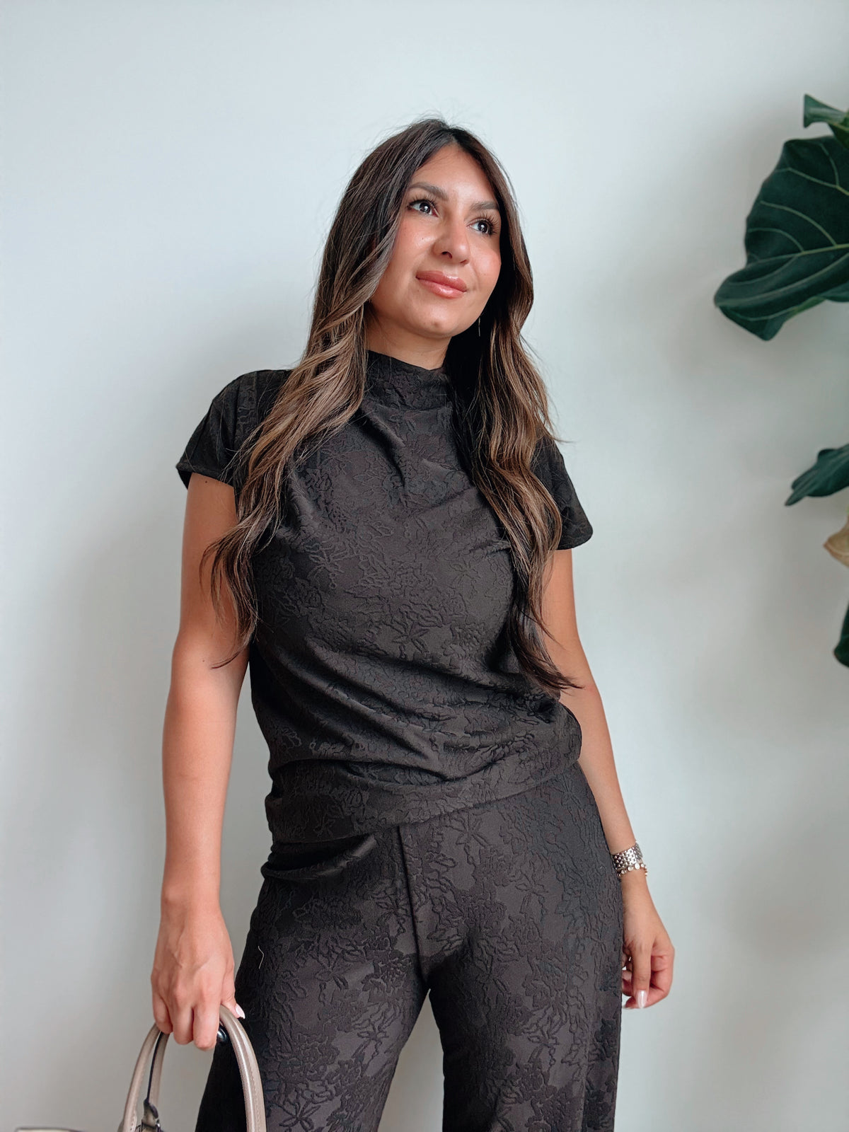 Chocolate Embossed Top
