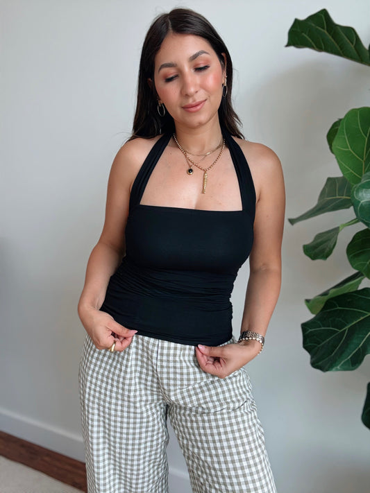 Becka Black Halter