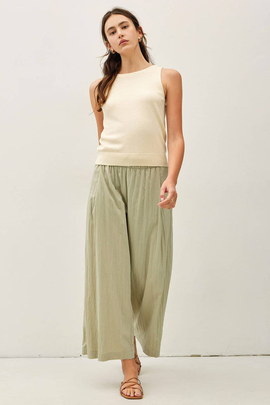 Everyday Crinkle Pants - Sage