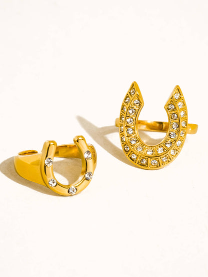 Stone Horseshoe Ring