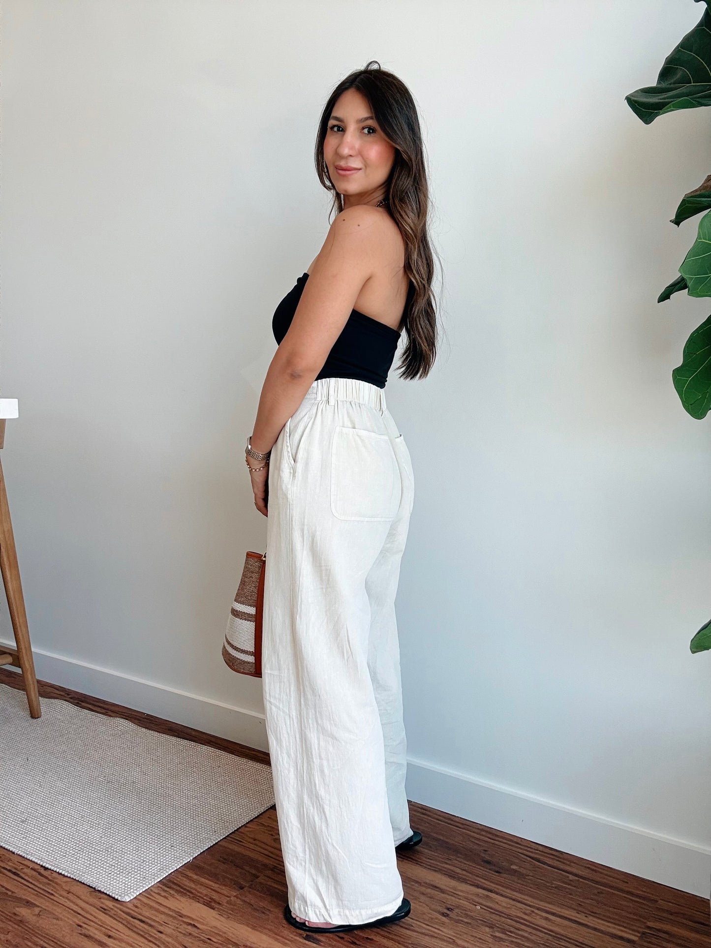 Tami Beige Drawstring Pants