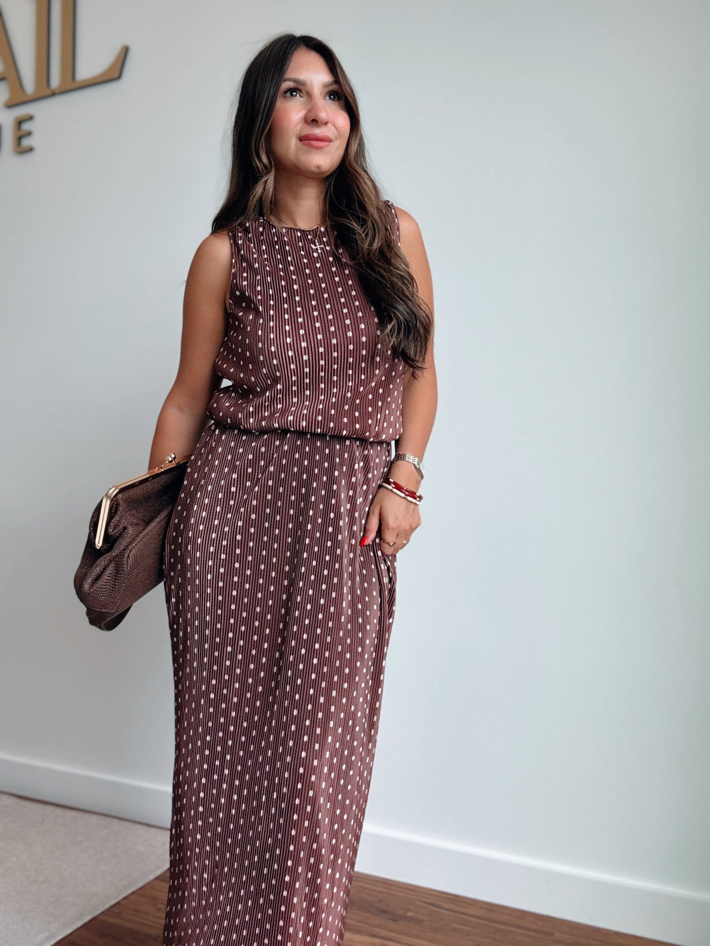Brown Dot Skirt