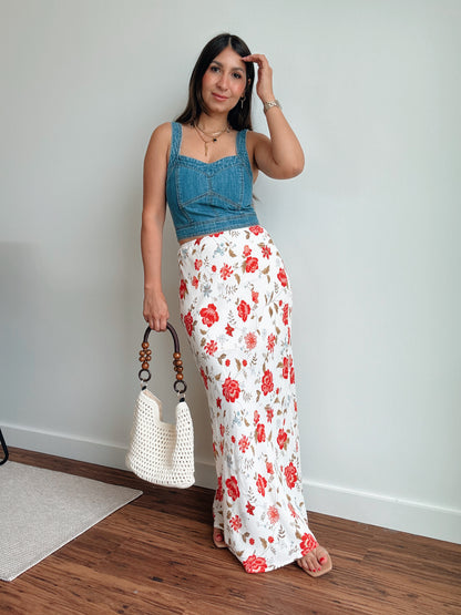 Garden Floral Slip Skirt