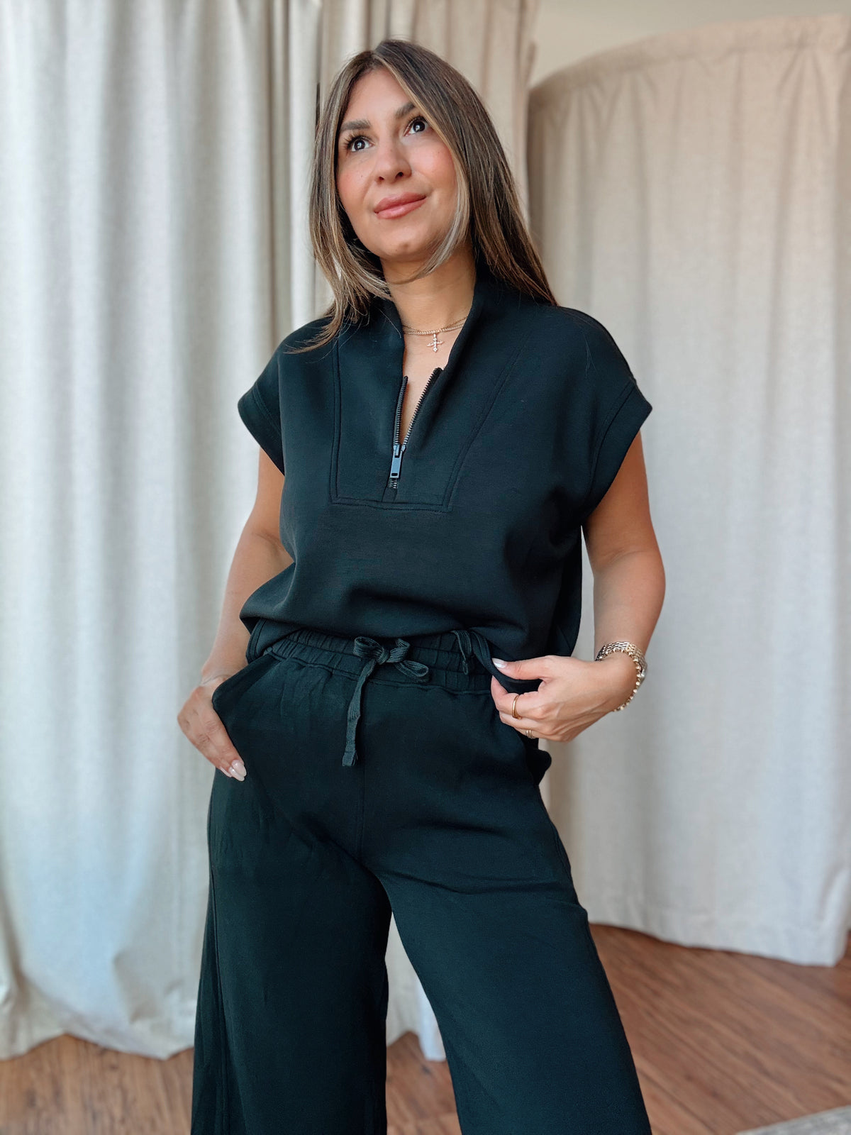 Lux Black Scuba Top