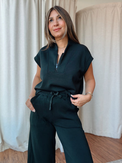 Lux Black Scuba Top