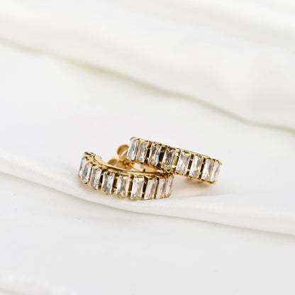 Dex Baguette Hoop Earrings