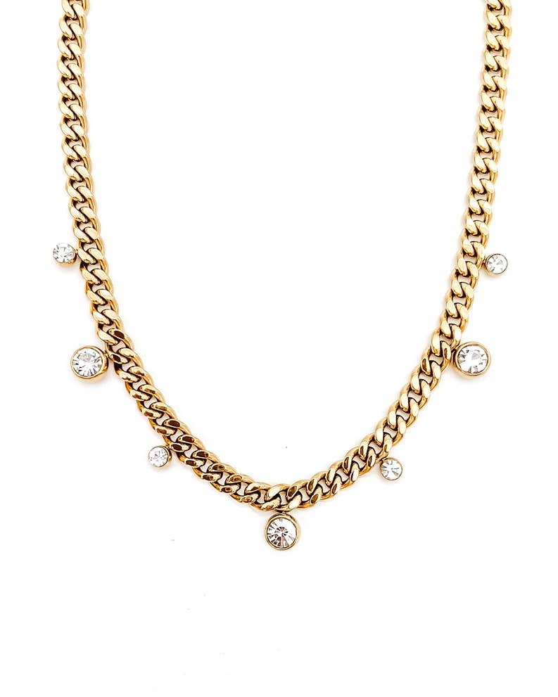 Chloe Crystal Chain Necklace