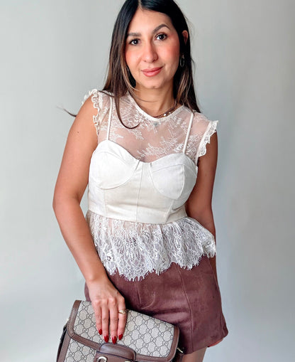 Soft Lace Corset Top