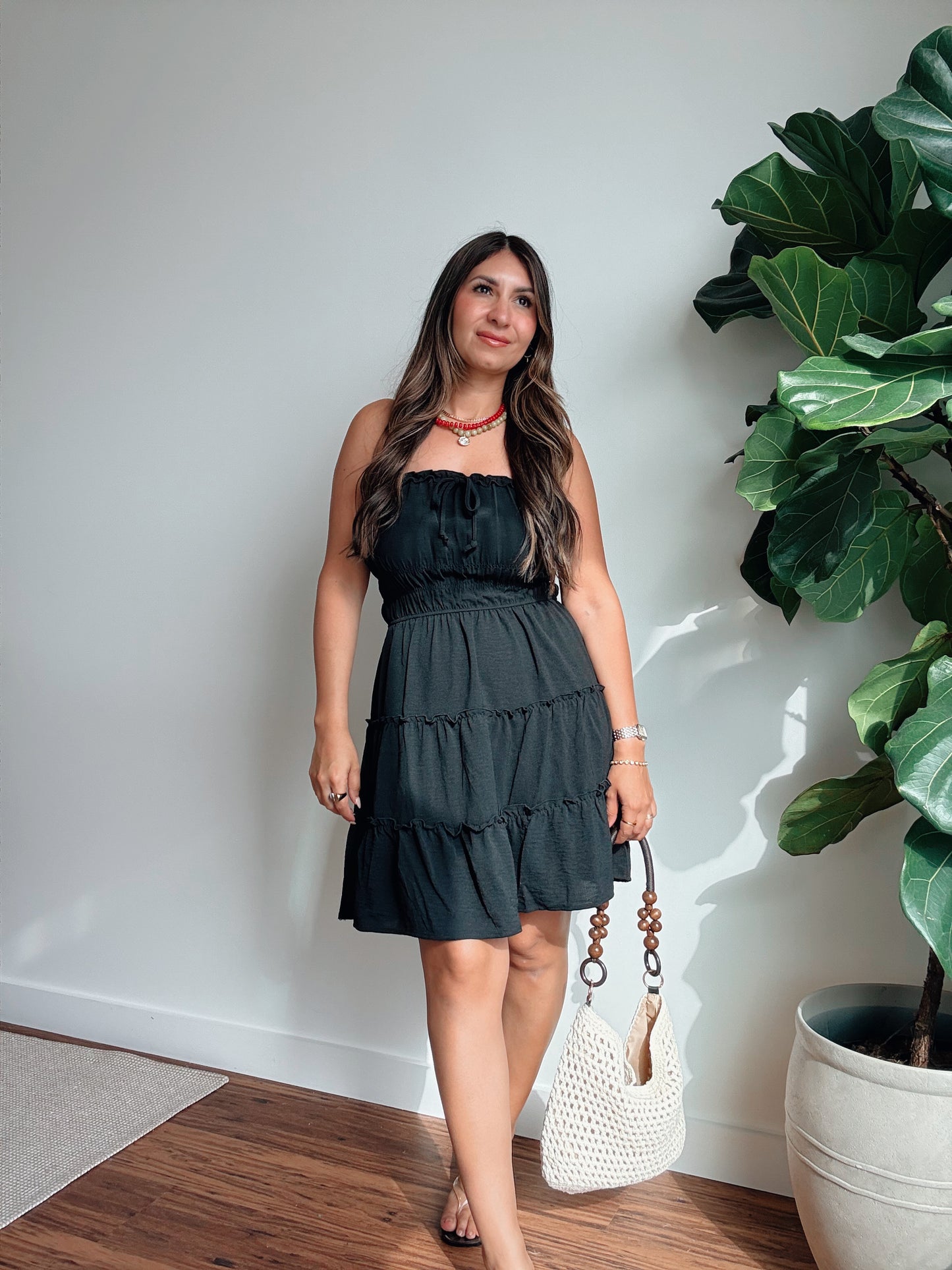 Steph Black Mini Dress