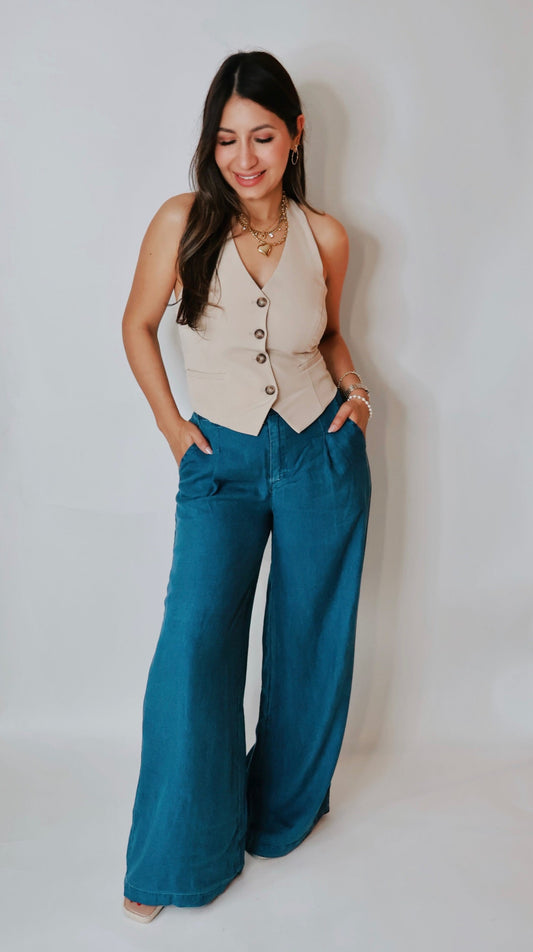 Dark Chambray Trousers