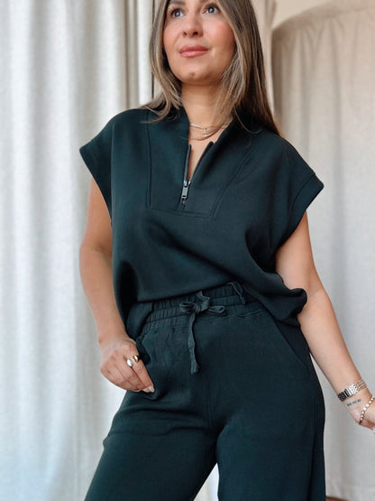 Lux Black Scuba Top
