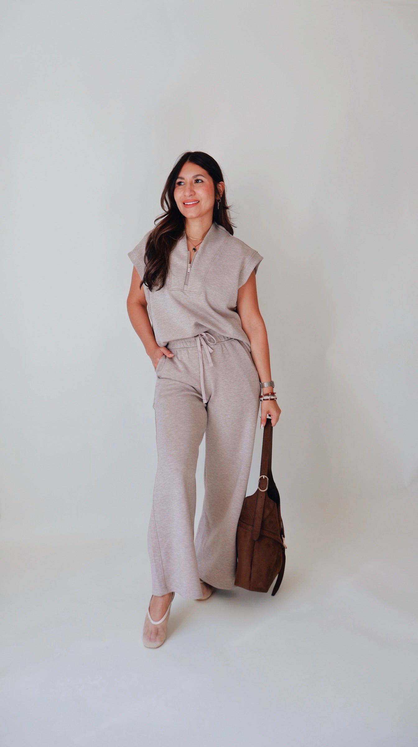 Lux Mocha Leasure Top