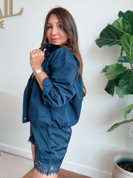 Navy Bomber Jacket