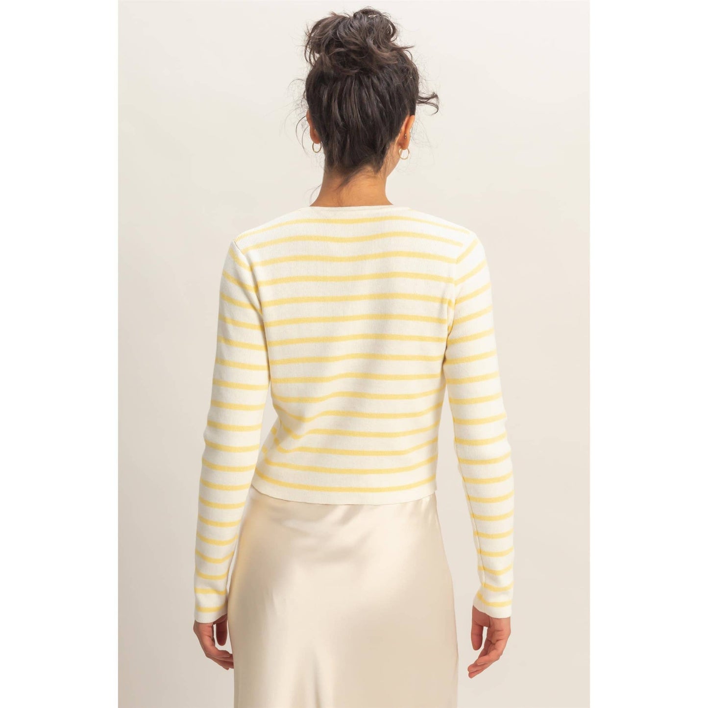 Striped Yellow Cardigan