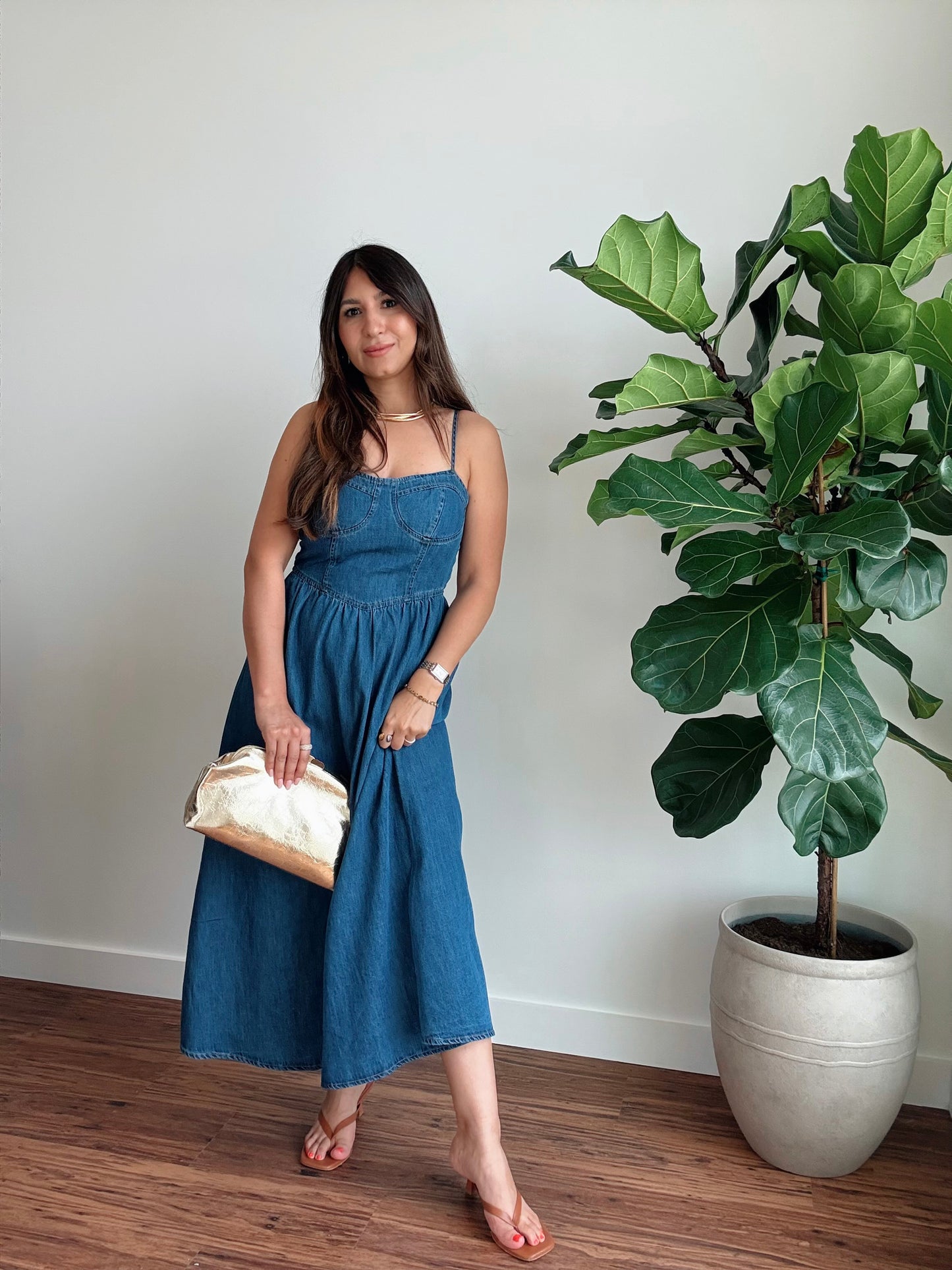 Denim Bustier Dress