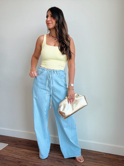 Lemon Ribbed Tank