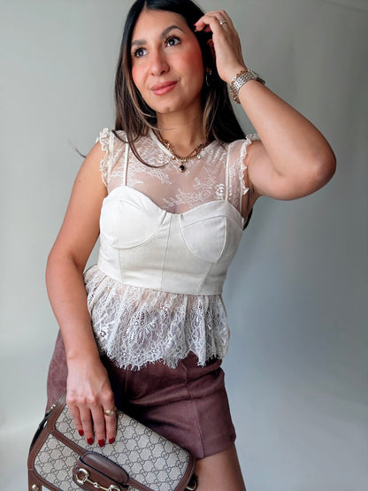 Soft Lace Corset Top