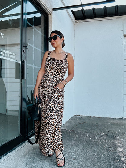 Purrfect Leopard Maxi Dress