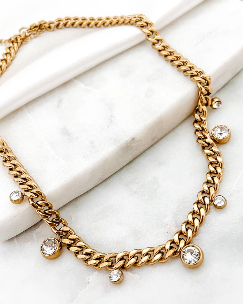 Chloe Crystal Chain Necklace