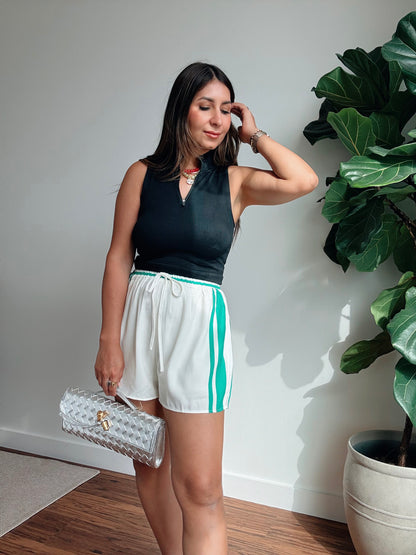 On The Green Striped Shorts