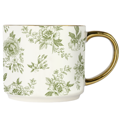 Green Delft Coffee Mug