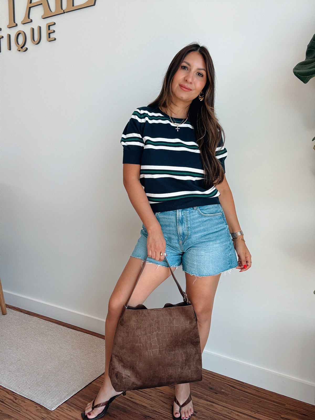 Navy Striped Sweater