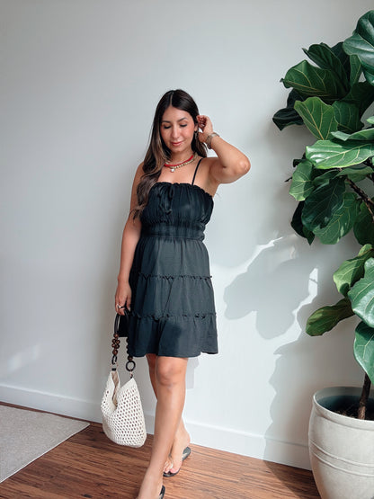 Steph Black Mini Dress