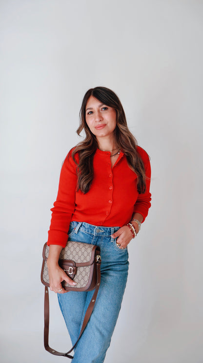 Candy Red Cardigan