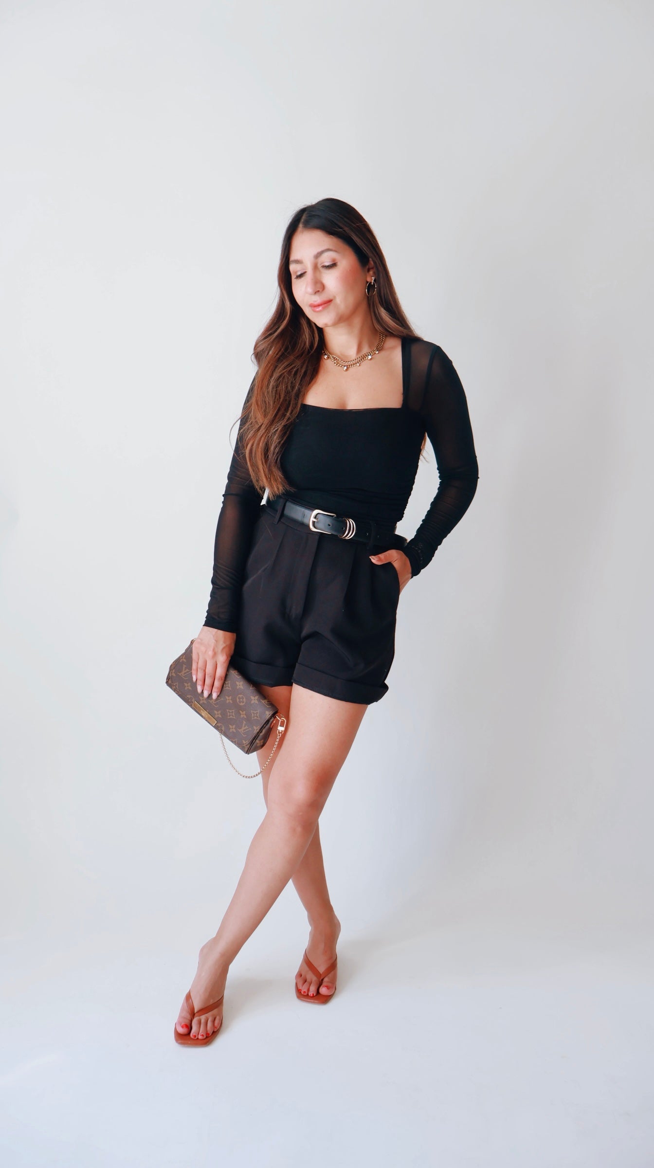 Jessa Sheer Long Sleeve Top