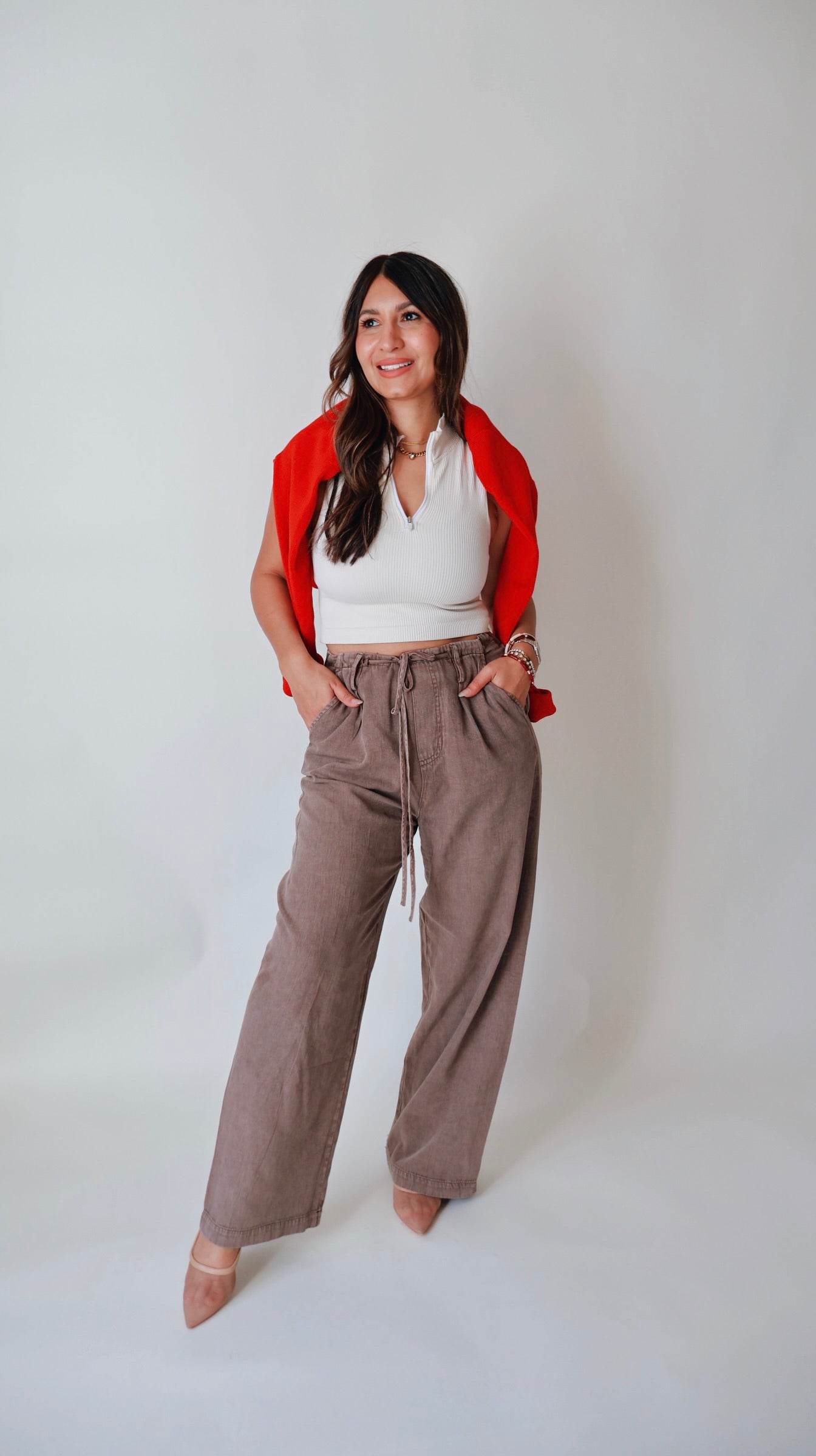 Aura Brown Drawing Trousers