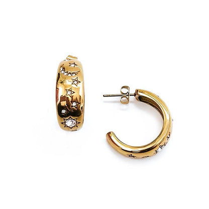 Elendra Crystal Hoop Earrings