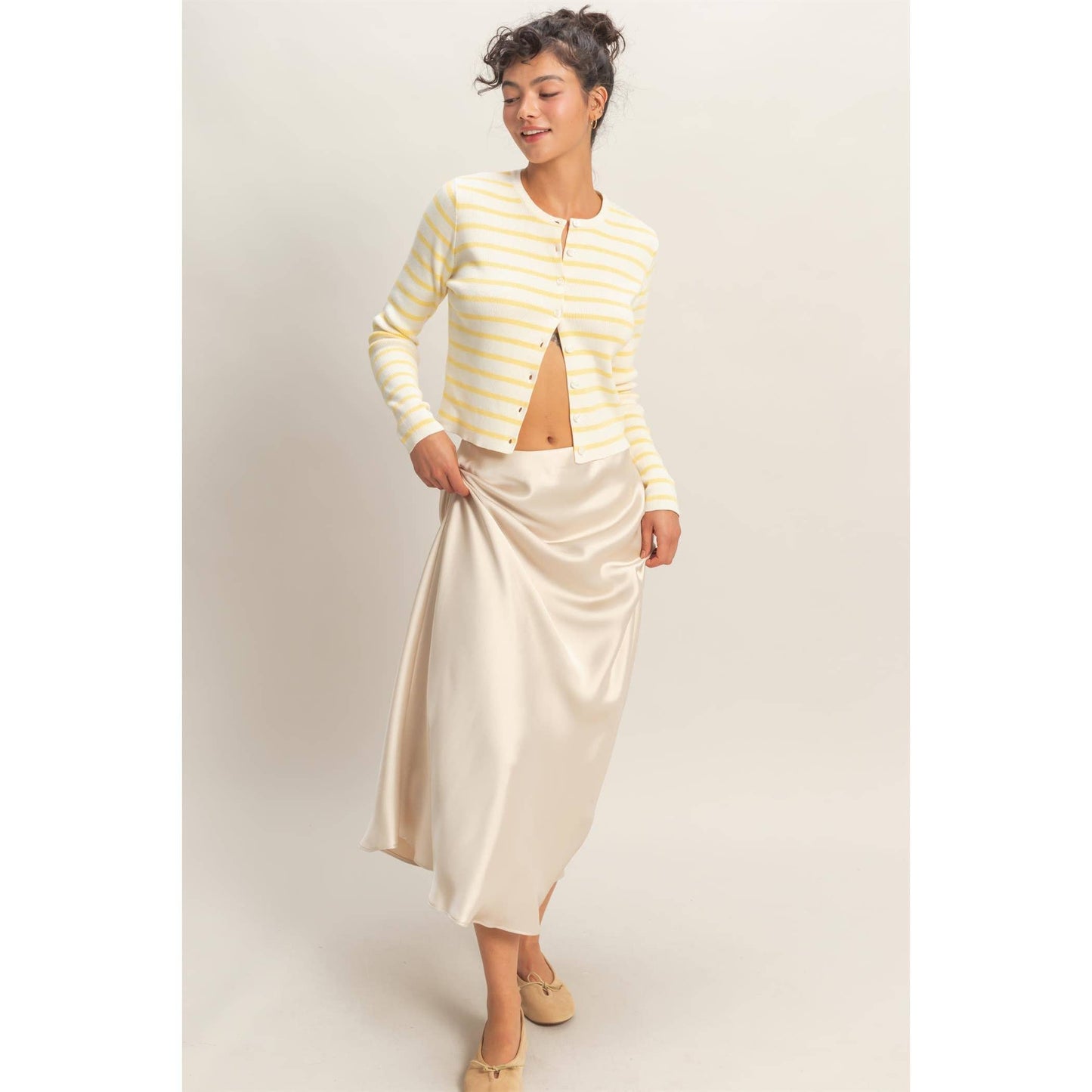 Striped Yellow Cardigan