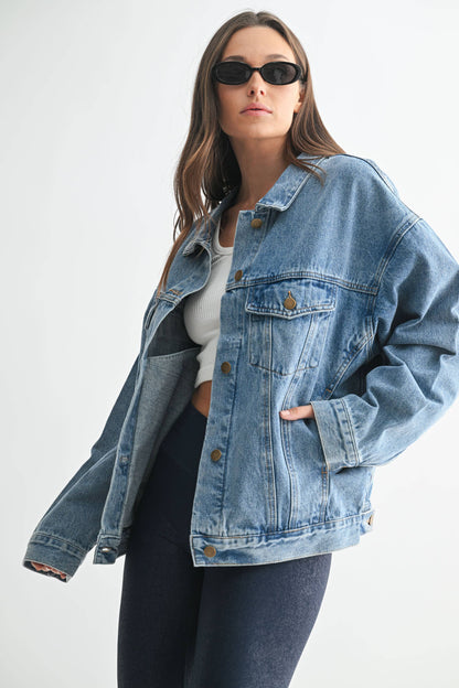 Boxy-Cut Denim Jacket