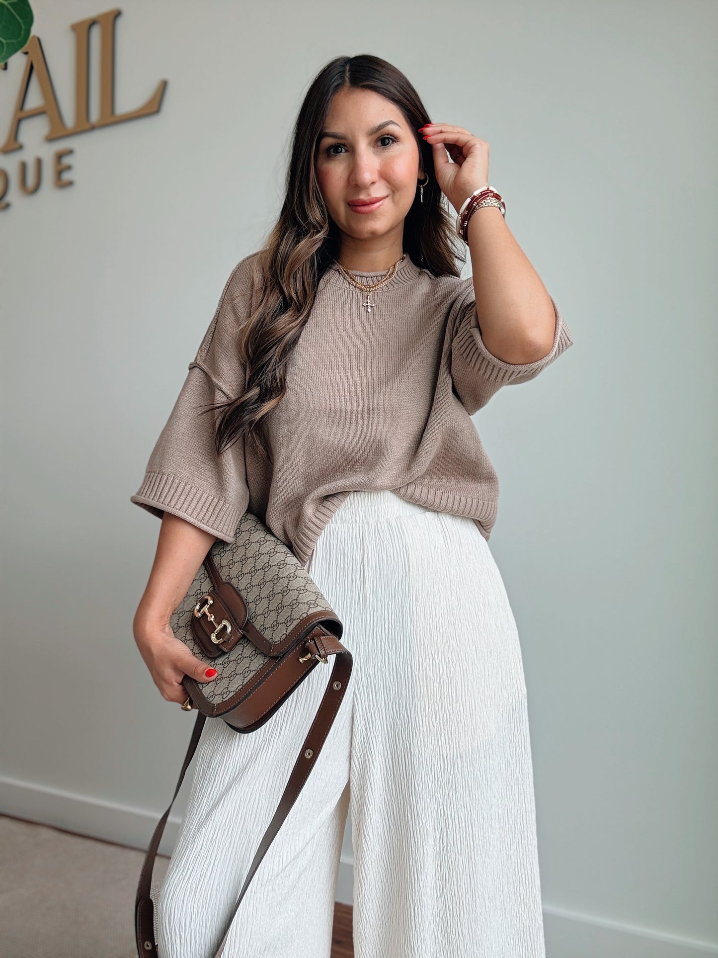 Julia Taupe Sweater