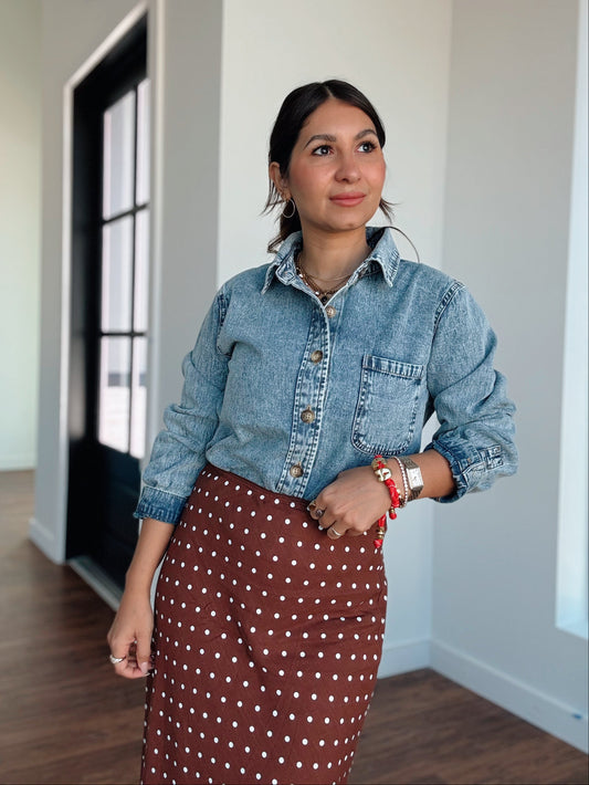 Charlotte Boxy Denim Shirt