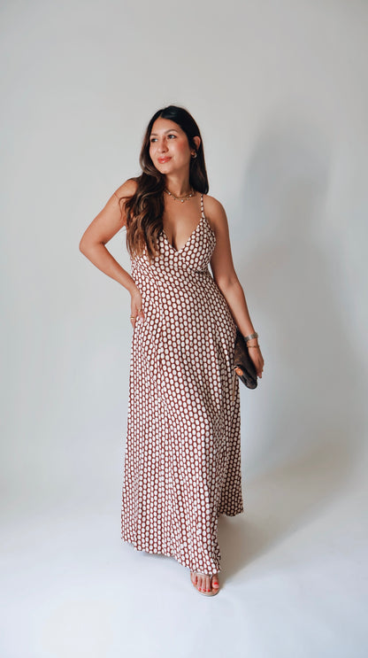Backless Geo Print Dress