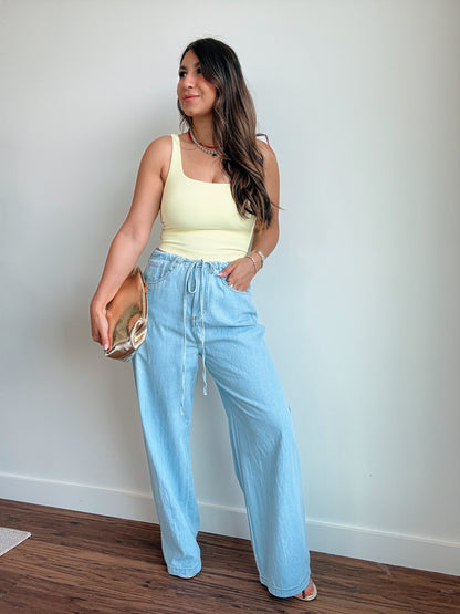 Lemon Ribbed Tank