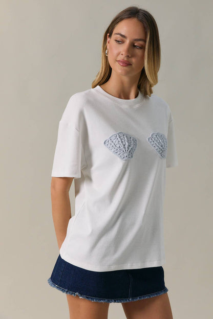 Seashell Crochet Tee