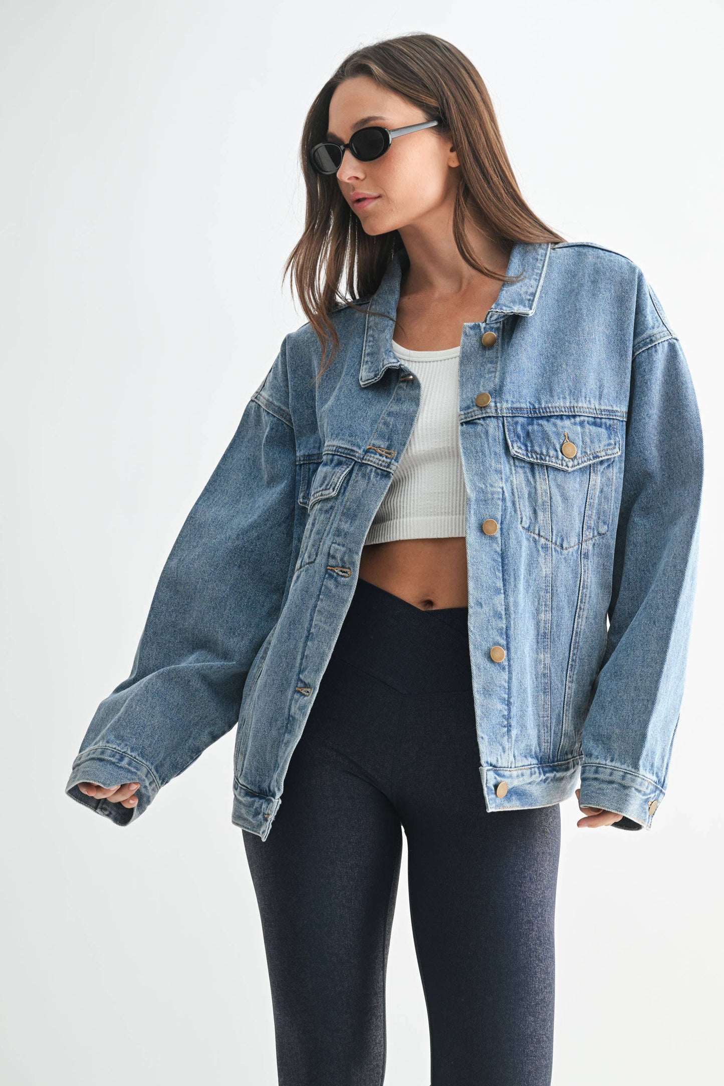 Boxy-Cut Denim Jacket