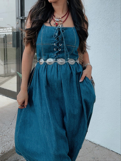 Giana Corset Denim Dress Medium Giana Corset Denim Dress Medium
