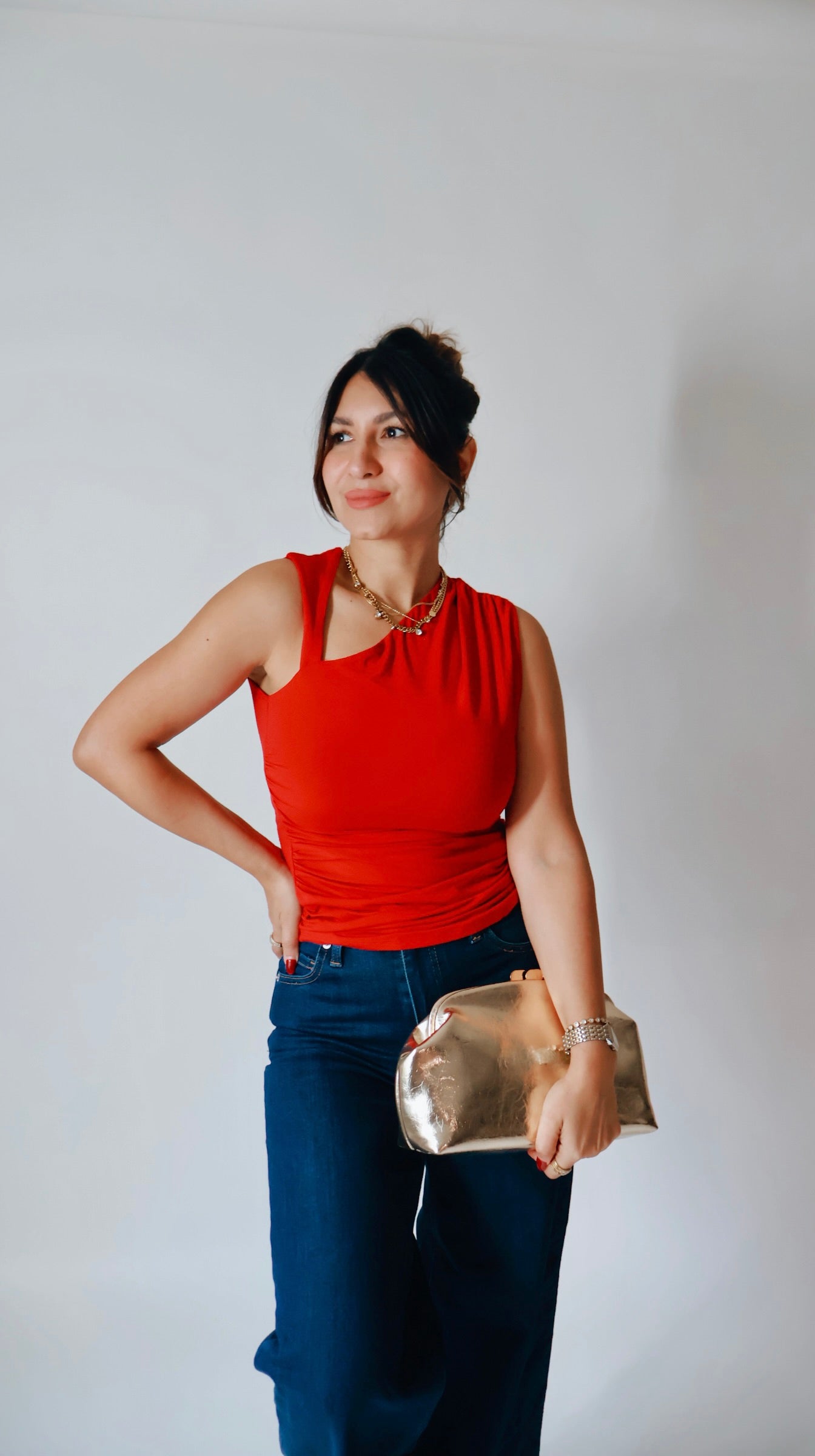 Red Asymmetrical Top