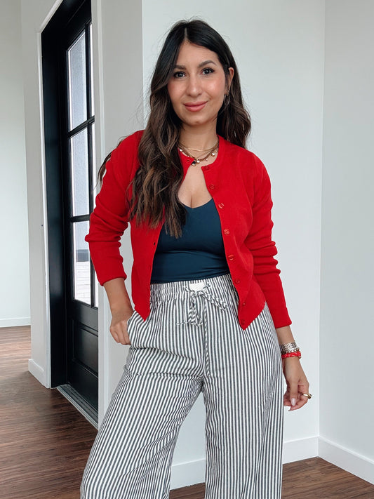 Candy Red Cardigan