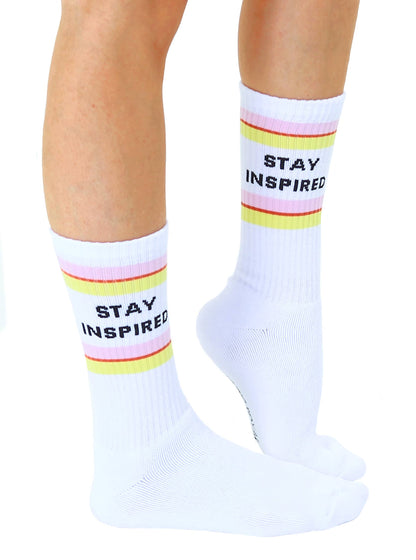 "Stay Inspired" Socks