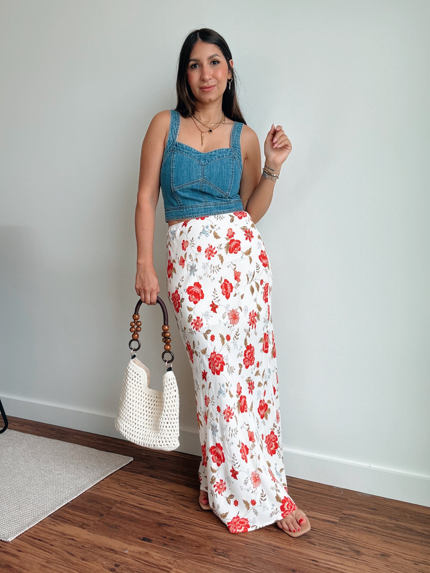 Garden Floral Slip Skirt