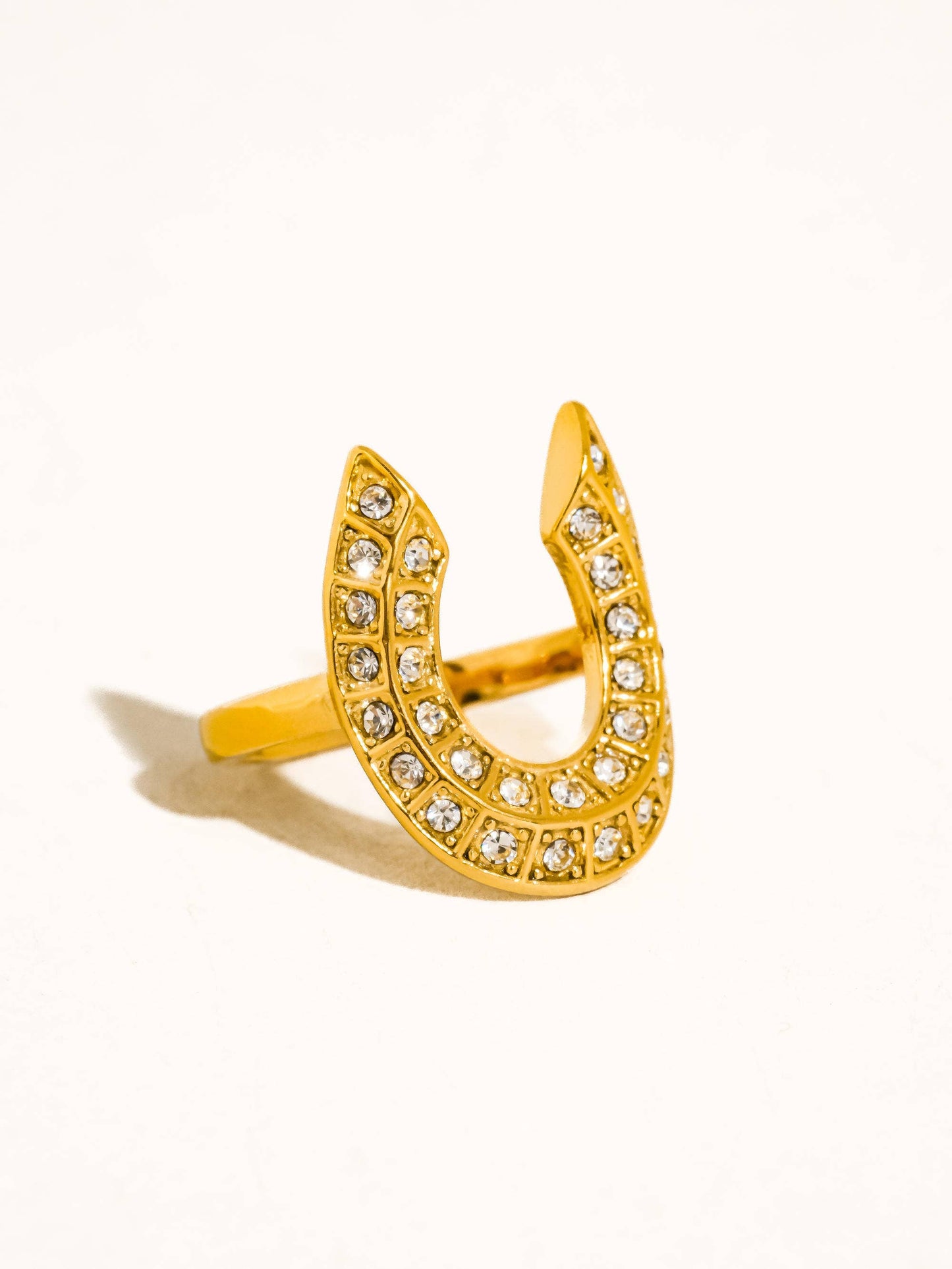 Stone Horseshoe Ring